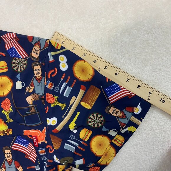 NWT RSVLTS Men's Parks And Recreation City Of Pawnee Button Up Shirt Size Large - Picture 12 of 12